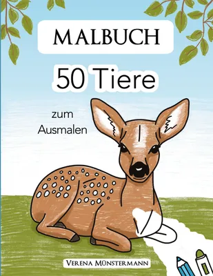 Produktbild von Malbuch - 50 Tiere zum Ausmalen