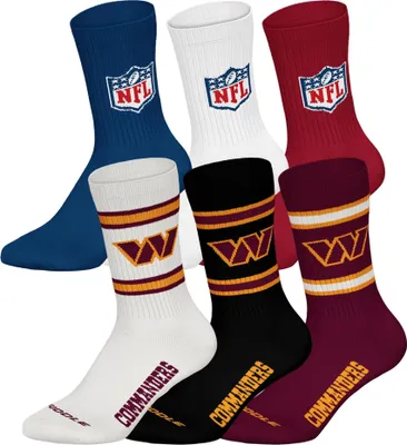 Produktbild von NFL Uni Socken, 6er Pack - NFL Teams, 6Pack Crew Socks, Football, Logo, Baumwollmischung Washington Commanders/Mix 43-46
