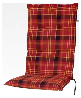 Produktbild von Hochlehner Auflage Milano kariert rot-gelb 120x49x6 cm KETTtex