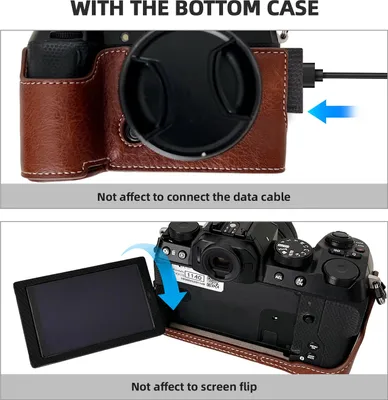 Zdjęcie produktu dla Przenośny futerał na aparat w stylu retro, futerał z otworem na dole, z paskiem na ramię, zamiennik do Fujifilm XS20/X-S20
