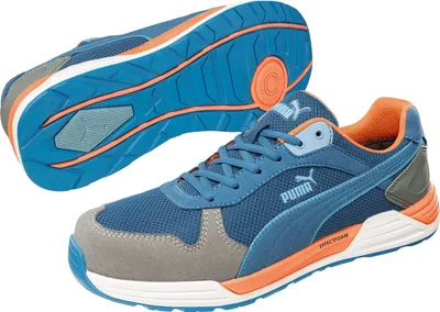 Produktbild von Puma Sicherheitsschuh Frontside Low nach EN ISO 20345:2011 S1P ESD HRO SRC blau  Größe 43