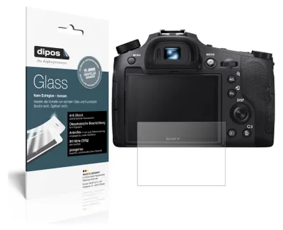 Produktbild von 2x Schutzfolie für Sony DSC-RX10M4 matt - Anti-Shock 9H Folie dipos Glass