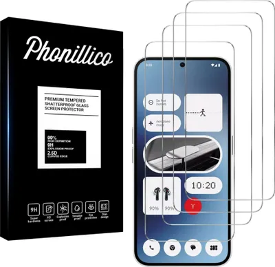Image de Verre trempé pour Nothing Phone 2a [4 pièces] Protection d'écran Screen Protector Film Anti-Rayures Glas Resistant Phonillico®