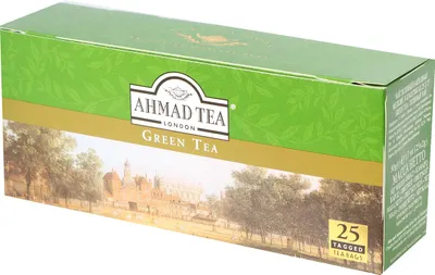 Produktbild von Ahmad Tea - Grüner Tee Pur - 25 Teebeutel mit Band