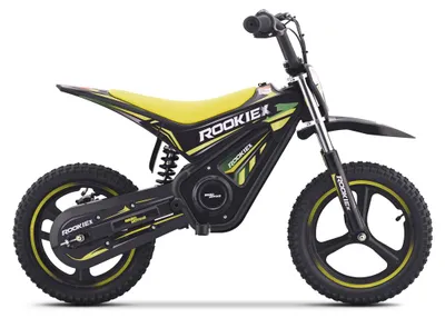 Productafbeelding van Elektrische pocketbike voor kinderen, Rookie X 24V (14") – Groen – Lithium-accu, 250W borstelloze motor, schijfrem