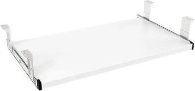 Imagen del producto de Silecomplaza - Repisa para teclado (60 cm, blanca), disponible en medidas de 53 cm, 60 cm y 76 cm. (Productos de oficina)