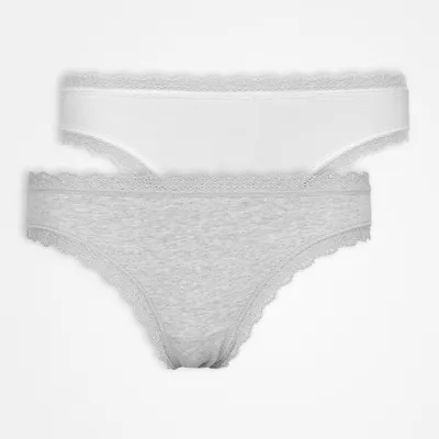 Produktbild von SNOCKS Thong Lace 2er Set grey/white grey/white S