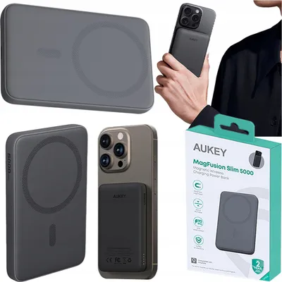 Zdjęcie produktu dla Powerbank 5000mAh AUKEY MagFusion PB-MS03 USB-C MagSafe 20 W bezprzewodowy