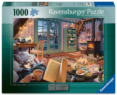 Produktbild von 1000 Teile Ravensburger Puzzle Gemütlicher Gartenschuppen 12000050