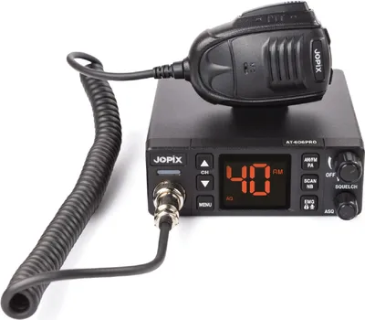 Immagine prodotto di Radio CB JOPIX AT-606PRO ASQ, AM/FM, 4W, 12V-24V, PA, VOX, Noise Blanker