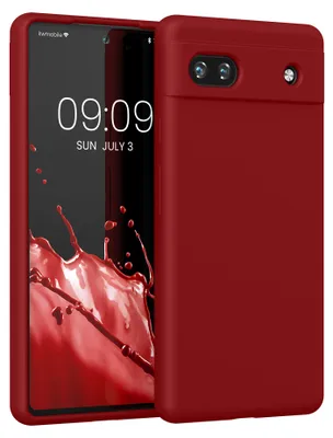 Produktbild von kwmobile Handyhülle für Google Pixel 6a Hülle, für Pixel 6a Case - Hülle Silikon - kabelloses Laden - Rhabarber Rot