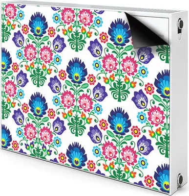 Produktbild von Magnet Radiator Magnet Mat Heizkörperverkleidung Heizkörper-Abdeckung Heizung 110x60 cm  - Muster, Folk