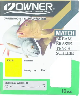 Produktbild von Owner Match/Schleie bronze RL-282 - 10 gebundene Angelhaken, Gr./Durchmesser/Tragkraft:Gr. 8 / 0.22mm / 4.7kg