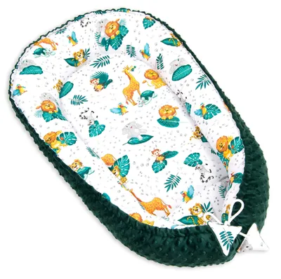 Image de Nid douillet pour bébé, cocon en tissu minky double face