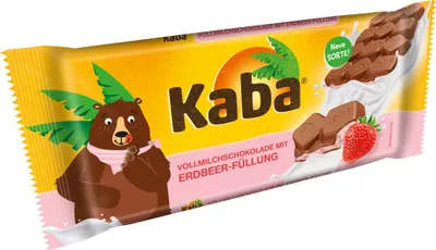 Zdjęcie produktu dla Baton z mlecznej czekolady Kaba z nadzieniem truskawkowym opakowanie 90g