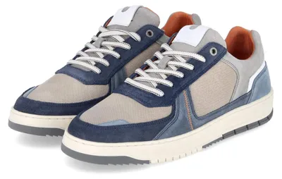 Image de Bullboxer, baskets basses pour hommes, couleur bleu, en cuir, taille : 41