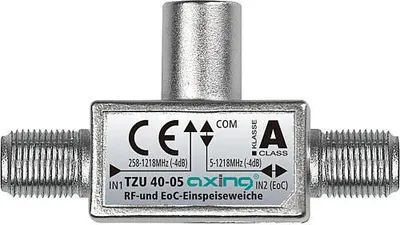 Produktbild von AXING Einspeiseweiche TZU 40-05 HF+EoC,2-1218MHz,Abzweigdämpfung 4dB