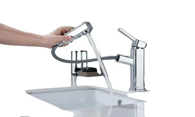 Immagine prodotto di Rubinetto per lavabo, funzione estraibile, comando monocomando, 54101-cromo, G1/2, rubinetto
