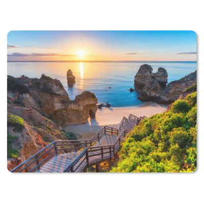 Produktbild von MuchoWow® Mauspad Mousepad Strand - Meer - Portugal 23x19 cm - Mousepads - Maus Mat - Pad - Mausunterlage - Schreibtischunterlage - Mauspad