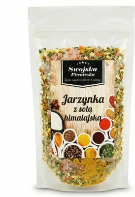 JARZYNKA Z SOLĄ HIMALAJSKĄ warzywno ziołowa przyprawa bez glutaminianu sodu 500g Swojska Piwniczka