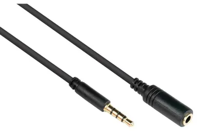 Productafbeelding van Alcasa 3.5mm - 3.5mm, 5 meter, mannelijk/vrouwelijk, 3.5mm, Samec, 3.5mm, Samice, 5 meter, zwart