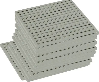 Produktbild von Plus Plus Bauplatten 12 Stück Farbe Grau, Bausteine Konstruktionsmaterial