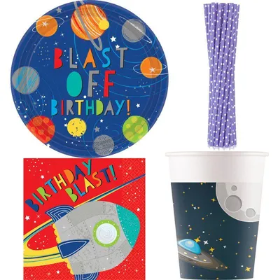 Produktbild von Weltraum Kindergeburtstag Partyset Party Deko Geburtstag Dekoration Jungs