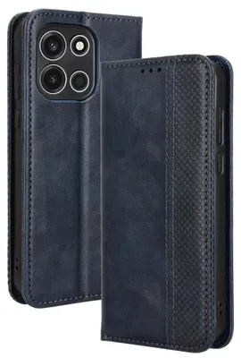 Produktbild von OnePlus Nord 6 Hülle - Coverup Vintage Style Klapphülle - Blau