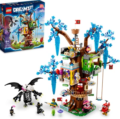 Produktbild von LEGO 71461 DREAMZzz Fantastisches Baumhaus Set, baue 2 verschiedene Versionen, mit Mrs. Castillo, Izzie, Mateo und dem Nachtjäger als Minifiguren, fantasievolles Spielzeug basierend auf der TV-Show