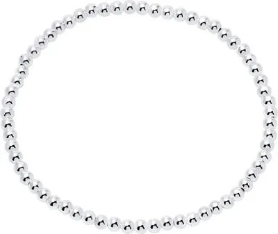 Produktbild von Elastisches Perlenarmband für Damen von Unique aus Sterlingsilber