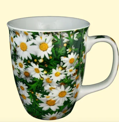 Produktbild von Tassen - 4er Set - Kamille, 400 ml Porzellan Becher Kaffeetassen