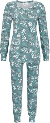 Produktbild von RINGELLA Pyjama mit Floraldesign "Dreamer" 4561216 | Mykonos Blau Größe: 46