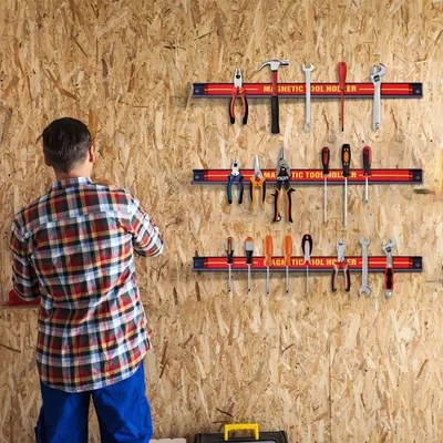 Produktbild von 3 x Magnet Werkzeughalter Wand Magnetleiste Set Magnetleiste 46 cm
