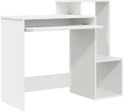 Immagine prodotto di vidaXL Scrivania con ripiano Bianco 106 x 41 x 88,5 cm Materiale a base di legno