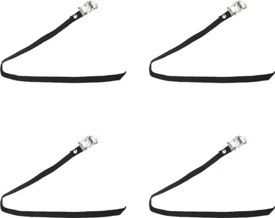 Productafbeelding van 2 paar fietspedalen met nylon riemen, verstelbare metalen teenclips, 50 cm lang, voor fietsen