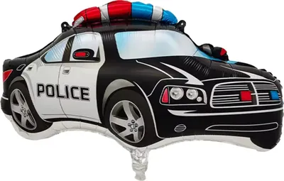 Obrázek produktu pro Motiv vozidla z fóliového balónku, policejní auto, 66 x 49 cm