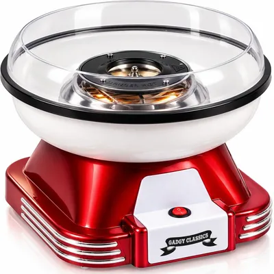 Zdjęcie produktu dla Maszyna do waty cukrowej - Retro look - Czerwona