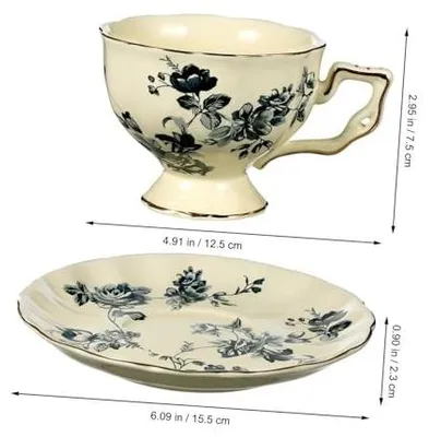 Immagine prodotto di Tazza da caffè in Vetroceramica con piattino - Blu
