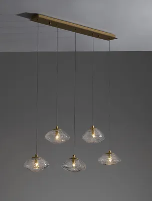 Produktbild von Nova Luce KING Pendelleuchte G9 5-fach Gold 80x16x180cm dimmbar 9006050