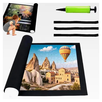 Produktbild von Puzzlematte mit Aufrollfunktion für bis zu 1500 Teile, Tragbare Unterlage für Jigsaw Puzzle, Praktisches Zubehör zur Aufbewahrung und Transport
