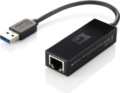 Image de Gigabit Ethernet Adapter Level One USB-0401 10/100/1000Mbps RJ45 USB-A (USB-0401) (USB-0401)
