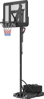 Produktbild von Basketballständer,höhenverstellbareKorbhöhe235-305cm,befüllbareBasismitRädern,Schwarz
