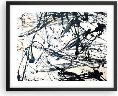 Produktbild von Gerahmtes Poster - Schwarzer Rahmen - Abstraktion modern - 50x40 cm - Wand Bild - Wanddeko - Wandbilder - Kunstposter - Wandposter - Bilderrahmen - Bilder - Kunstdruck - Wandbild - P2BAA50x40-3442
