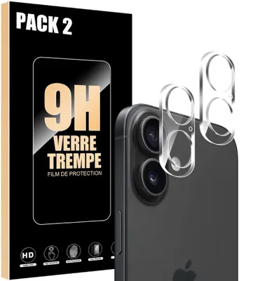 Image de 2 Verres Trempés Caméra Arrière pour iPhone 17, Protection Anti-Rayures Antichoc