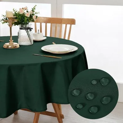 Immagine prodotto di Runner da tavola rotondo, 120 cm, verde, lavabile