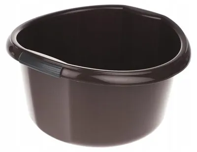 Produktbild von Spülschüssel 10 L rund Waschbecken Schüssel Camping Spüle Waschschüssel braun