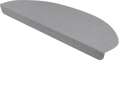 Produktbild von StickandShine Stufenmatte in grau halbrund für Treppenstufen, Treppenstufenmatte zum aufkleben