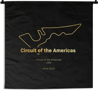 Produktbild von MuchoWow® Wandteppich Wandbehang Formel 1 - Amerika - Rennstrecke 90x90 cm Tapisserie Dekoration Wandtuch - Wandaufhänger