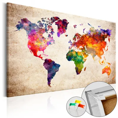 Obrázok produktu pre Netkaný korkový obraz - Farebný vesmír 90x60 cm karty k-B-0027-p-a