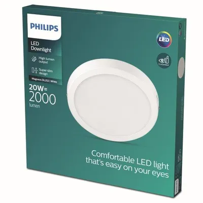 Obrázek produktu pro Philips Funkční Stropní svítidlo Magneos, 20 W, 286 mm, Bodová světla, Žárovky bez možnosti výměny, LED, 2700 K, 2000 lm, Bílá